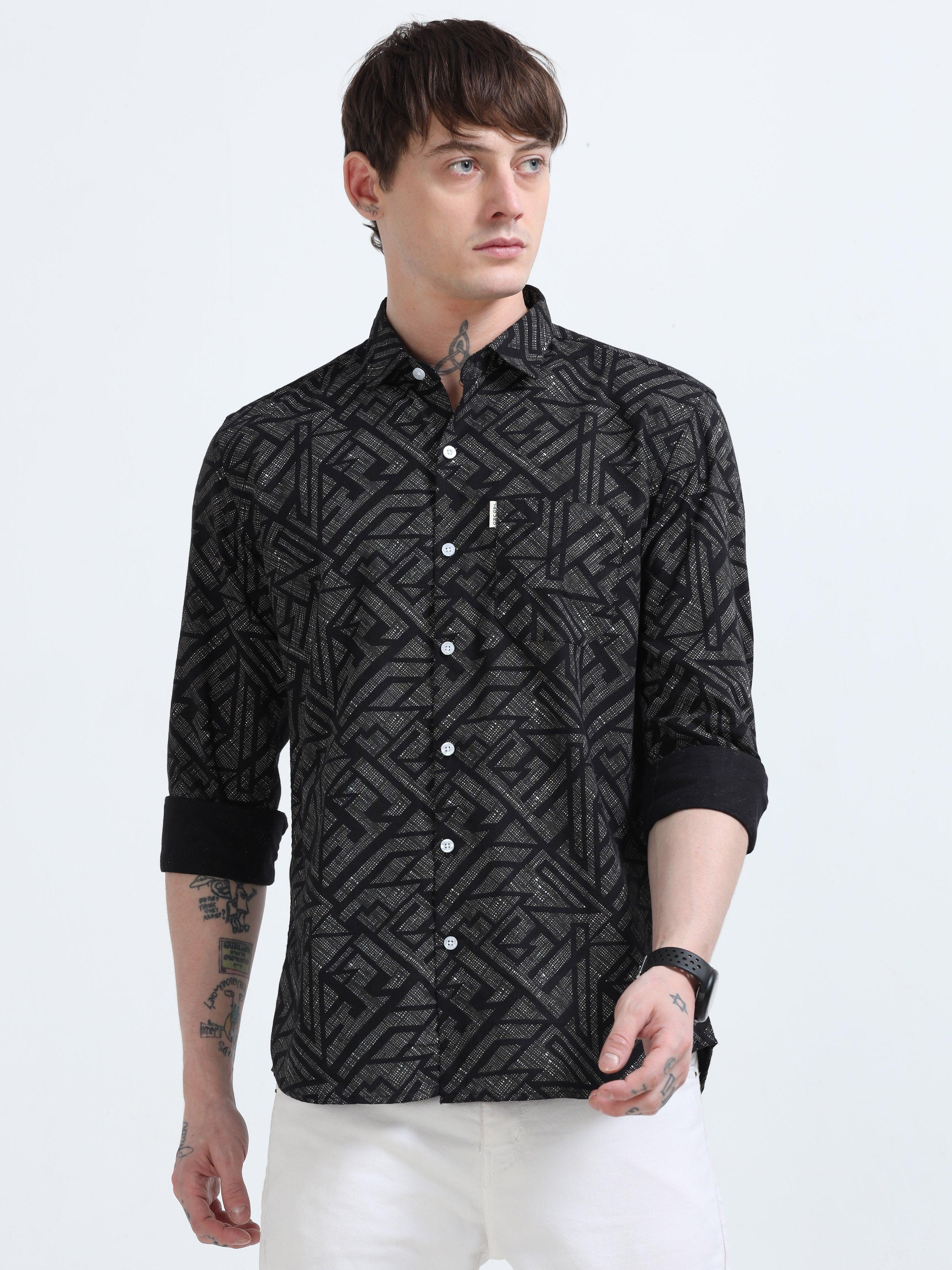 Jaguro Men's Casual Shirt