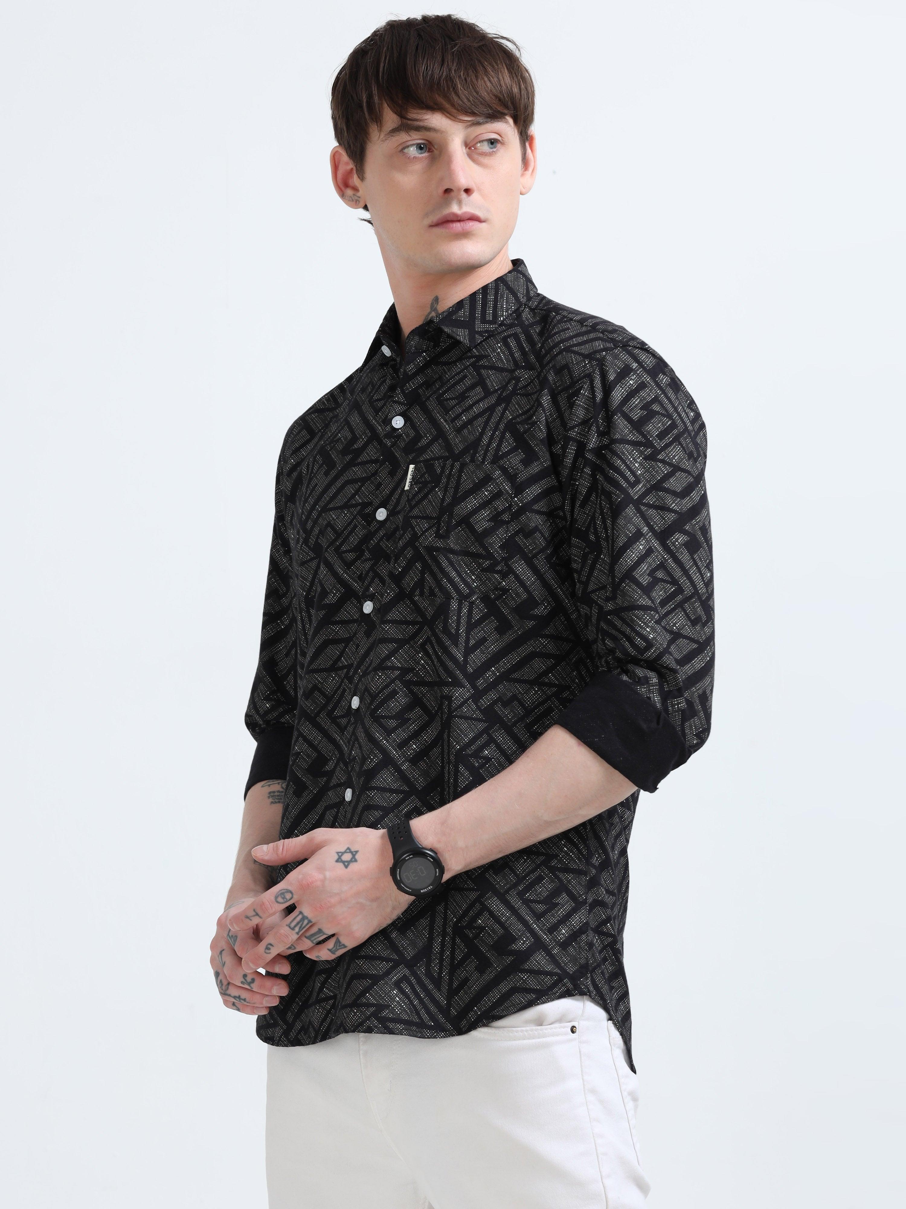 Jaguro Men's Casual Shirt