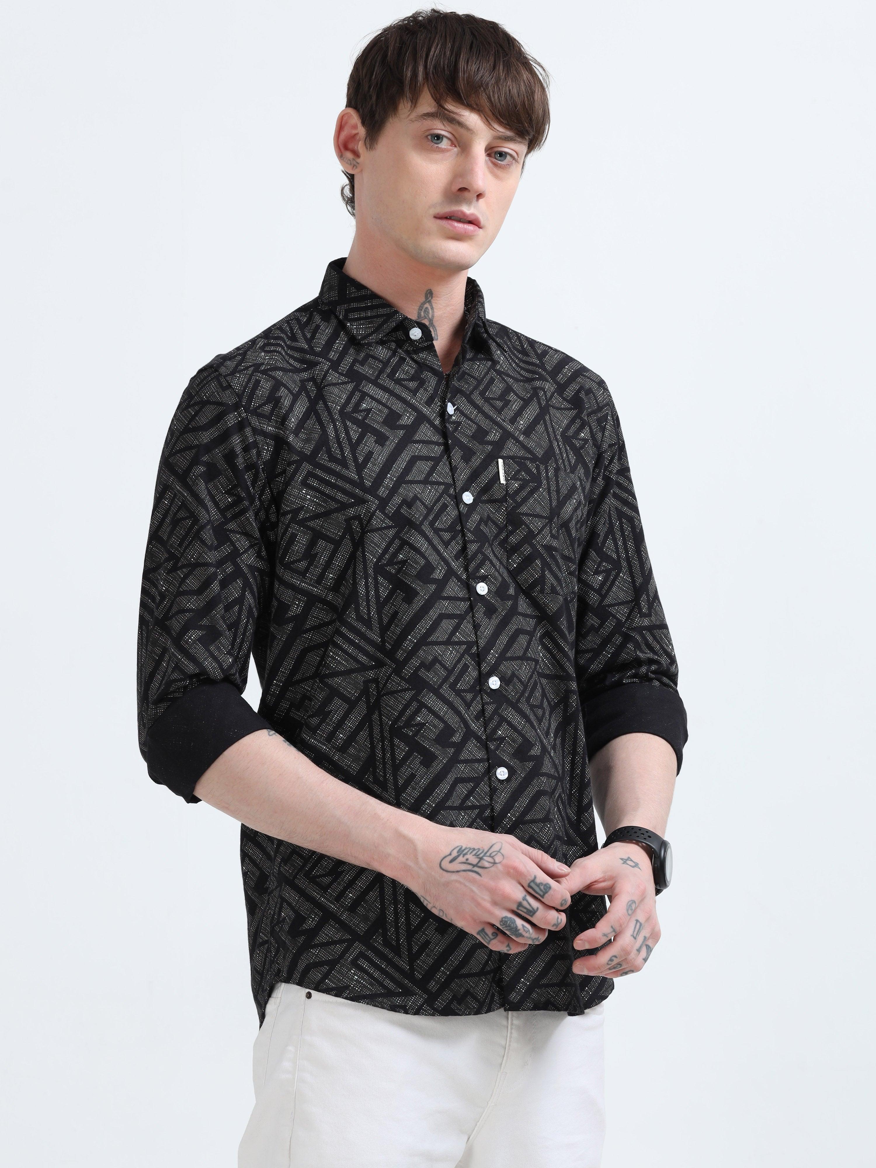 Jaguro Men's Casual Shirt