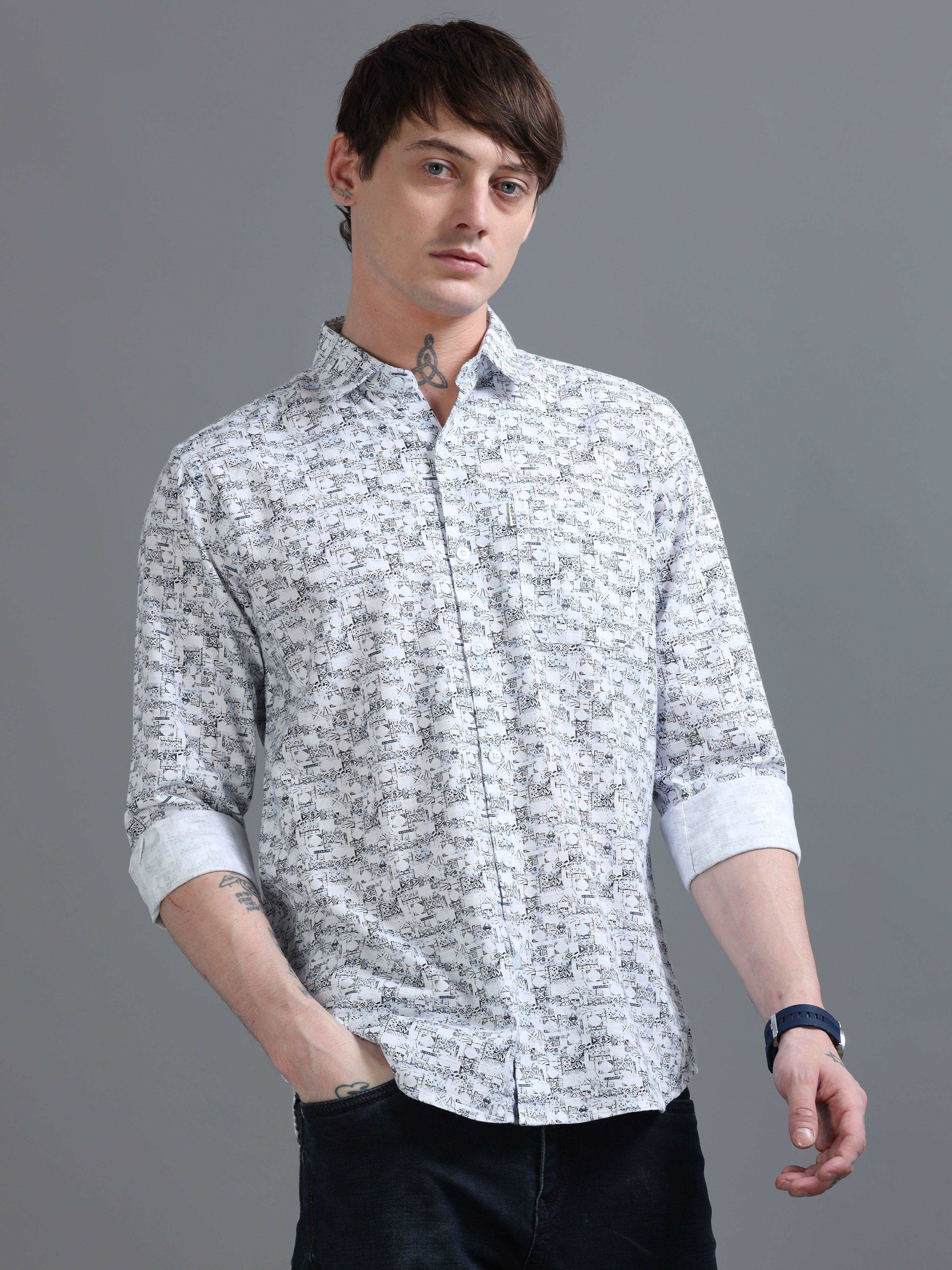 Jaguro Men's Casual Shirt