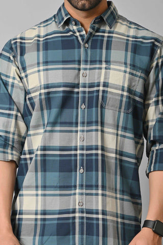 Jaguro Men's Checkered Casual Shirt