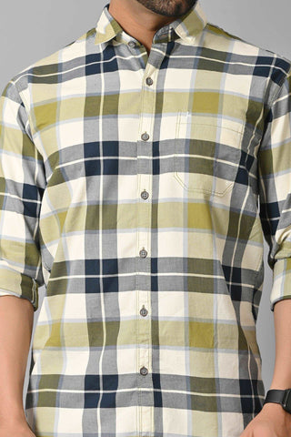 Jaguro Men's Checkered Casual Shirt