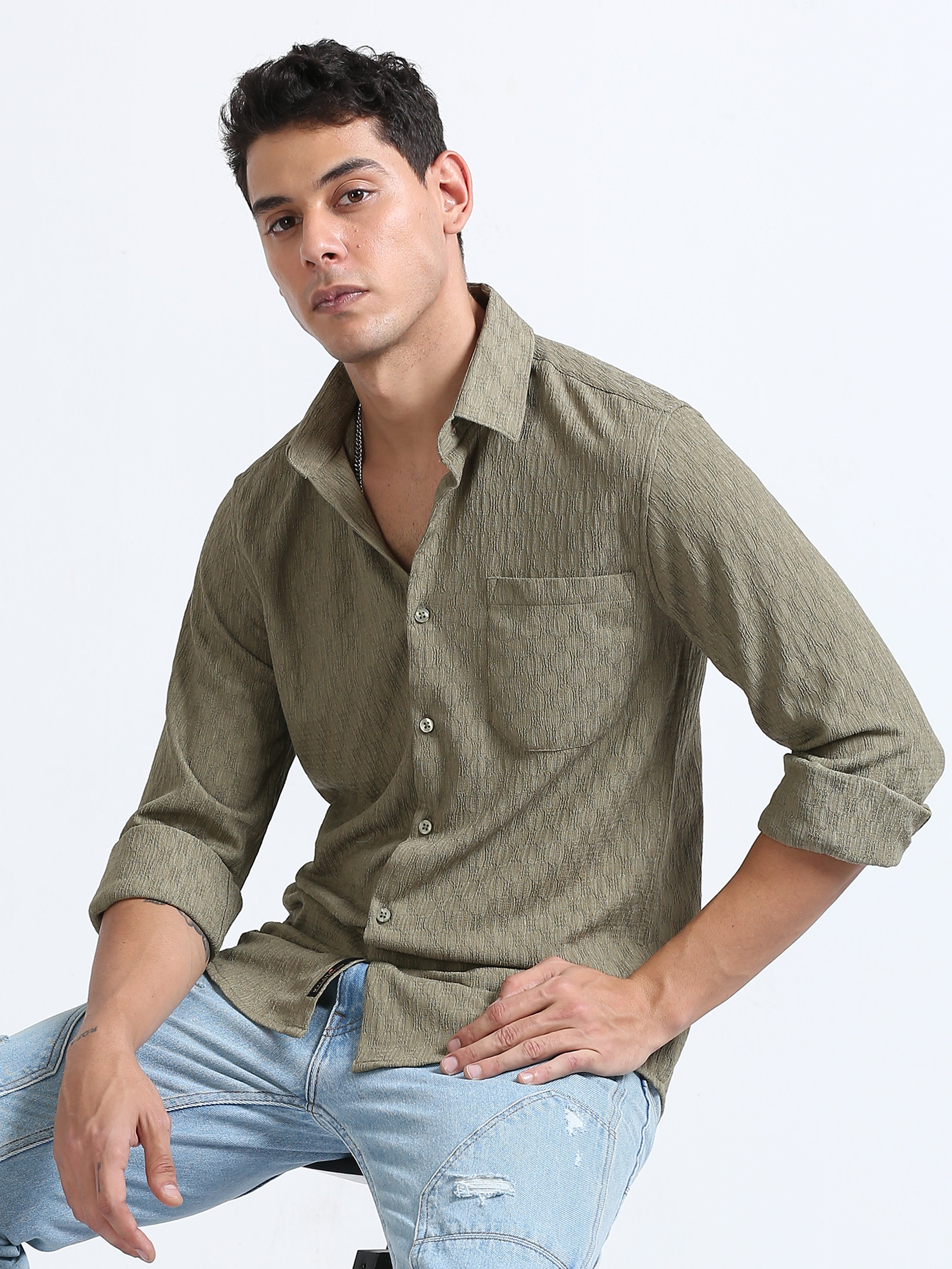 Jaguro Men's Casual Shirt