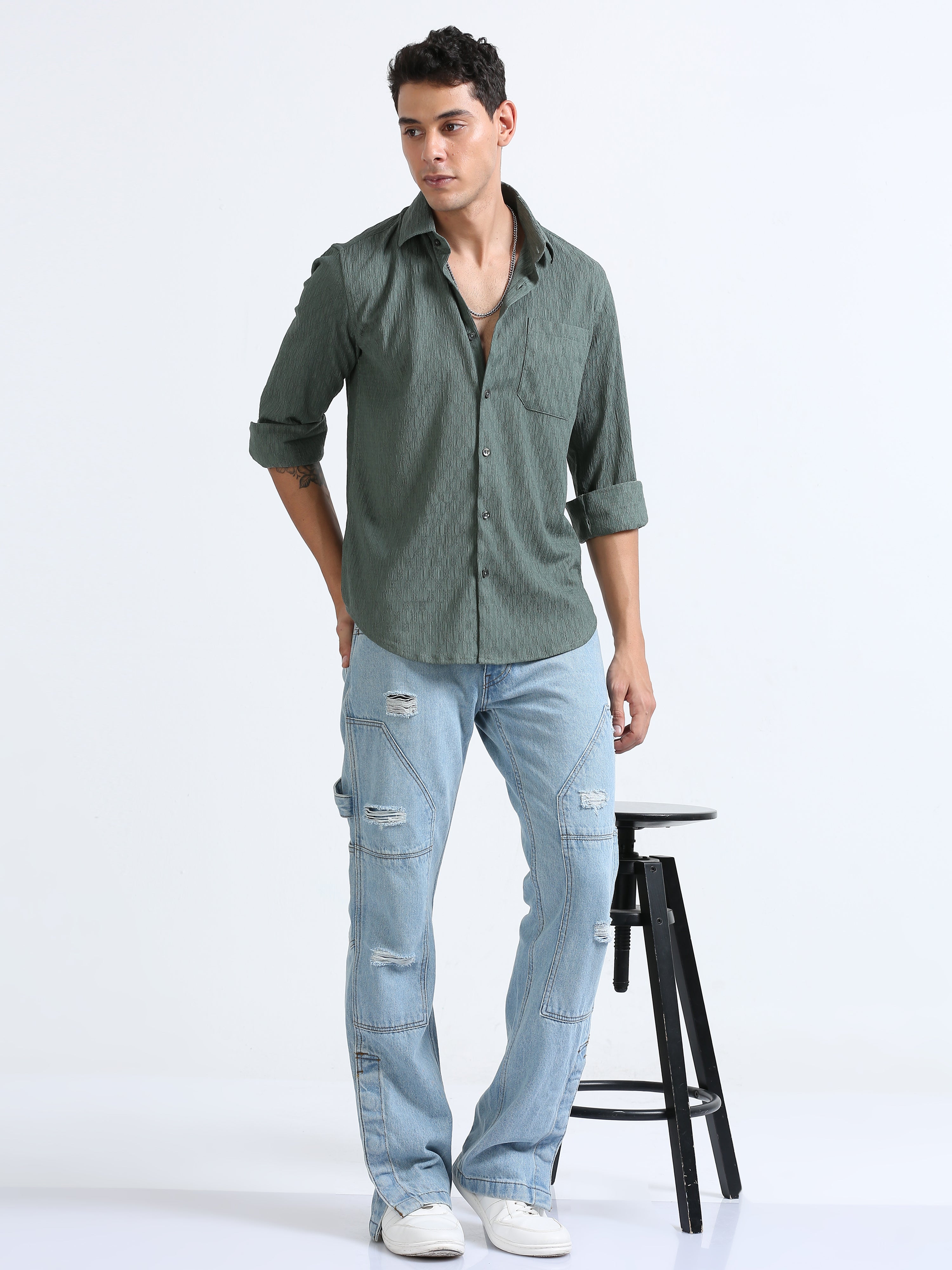 Jaguro Men's Casual Shirt