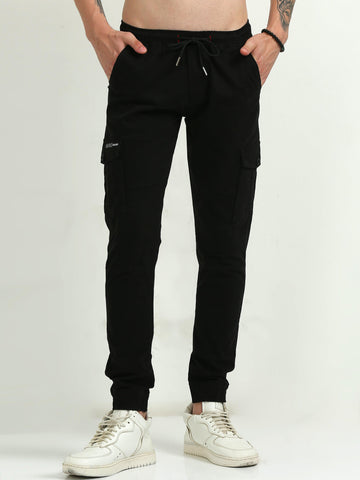 Jaguro Men's Black Cargo Pant