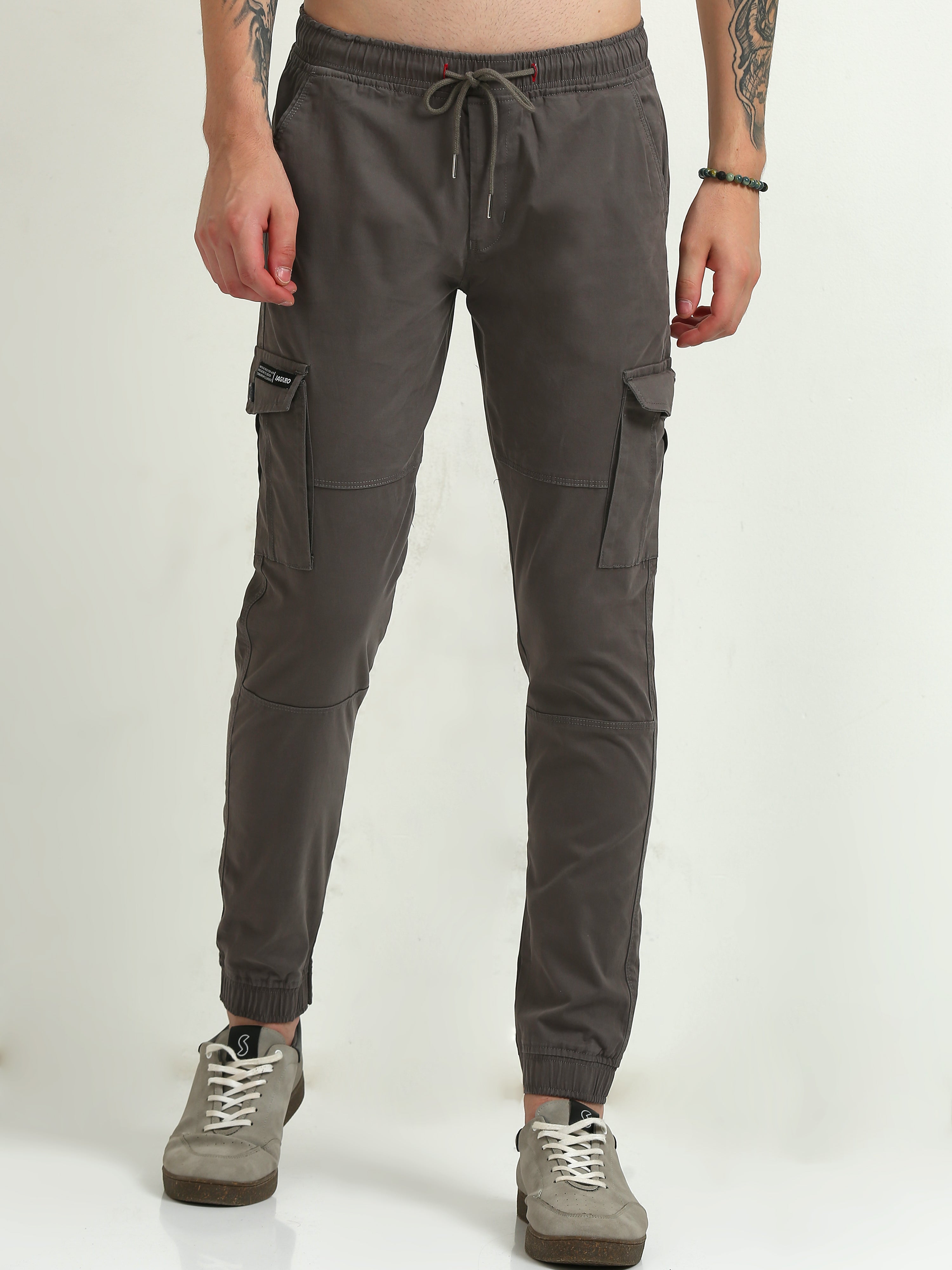 Jaguro Men's Brown Cargo Pant