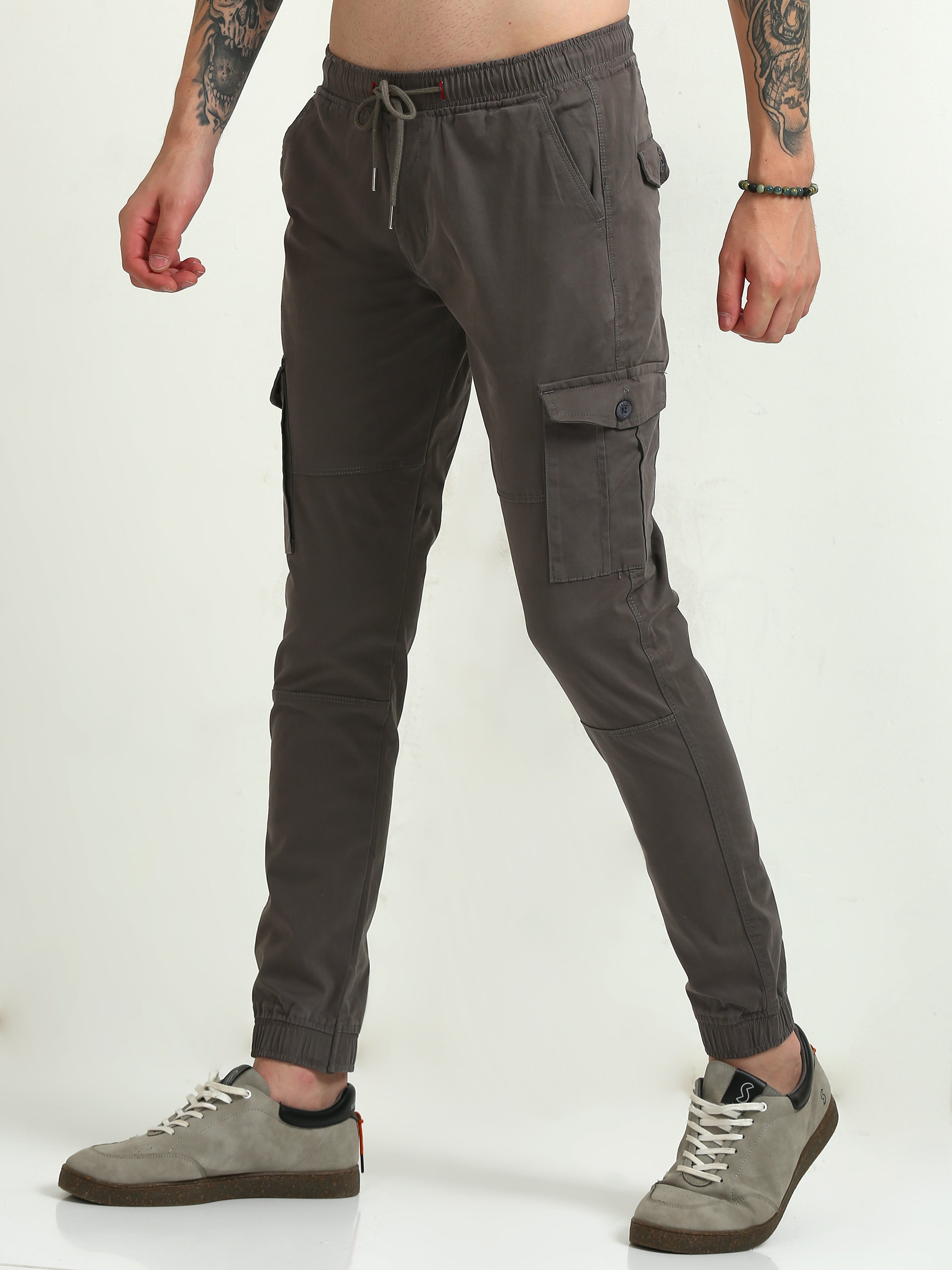 Jaguro Men's Brown Cargo Pant