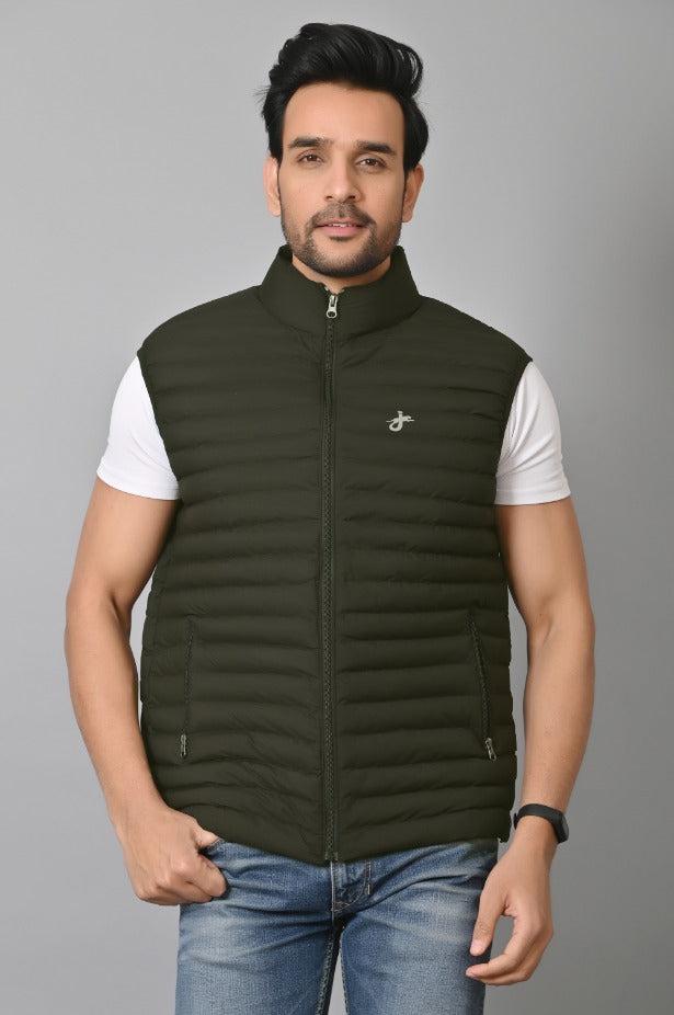 JAGURO FASHION: Men's Stylish Sleeveless Bomber Jacket For Winter