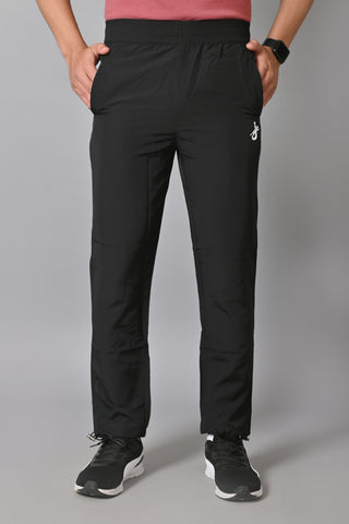 JAGURO Men's Solid Trackpant Black