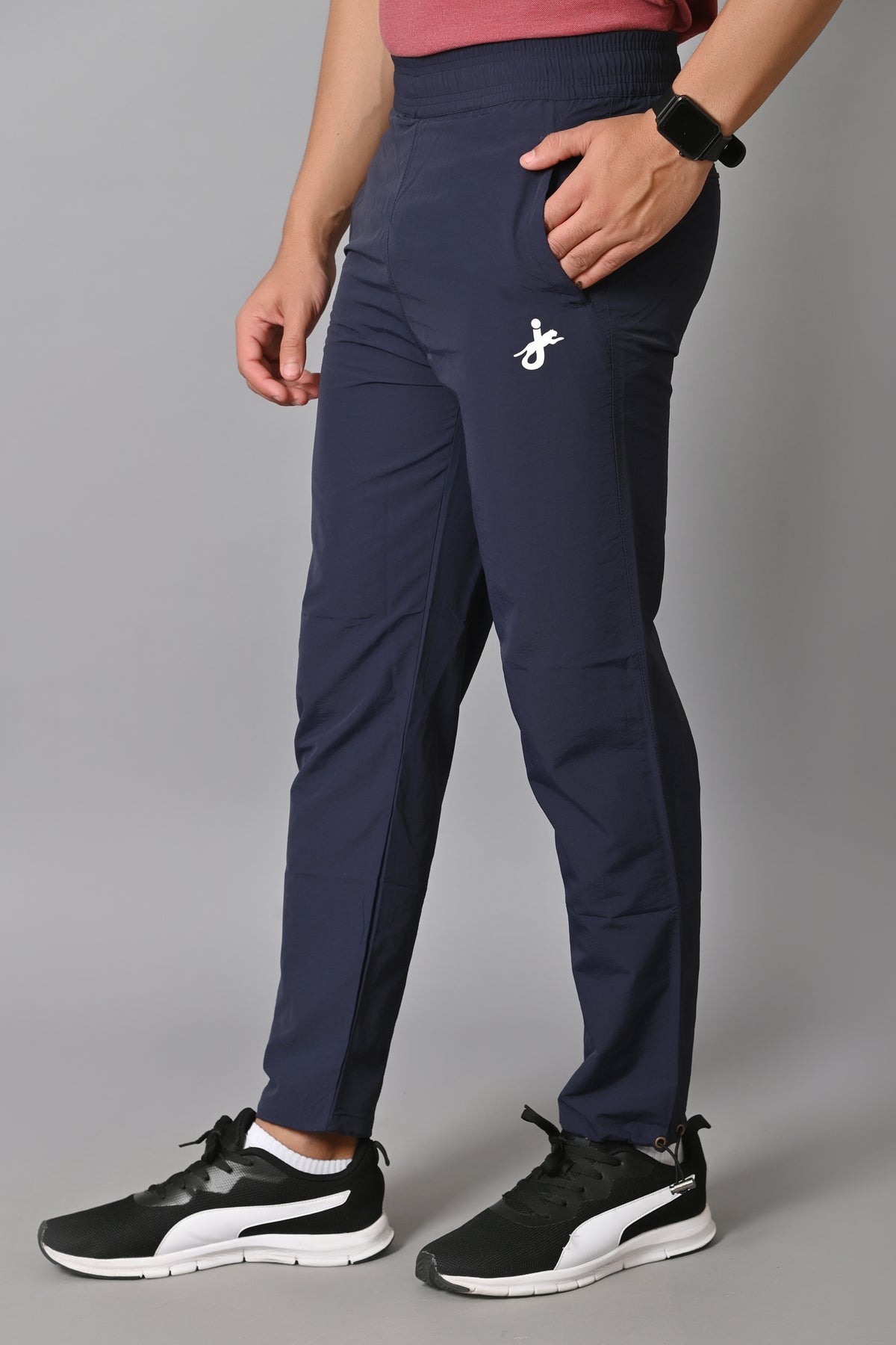 JAGURO Men's Solid Trackpant Blue