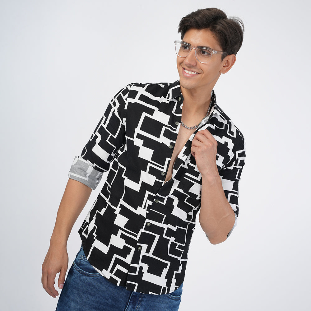 Jaguro Men's Casual Shirt