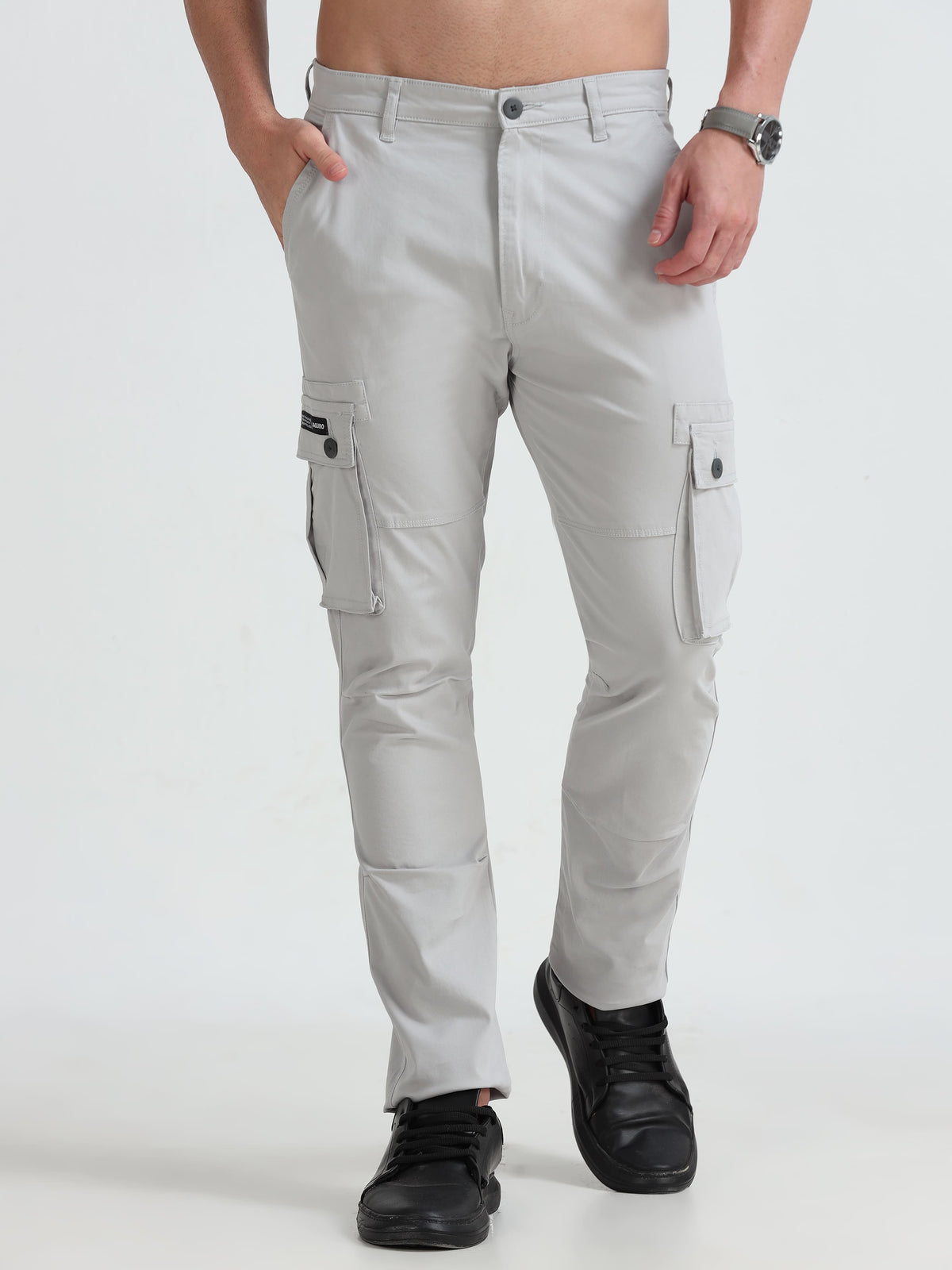 Jaguro MenswearLight Grayv Cargo Pants