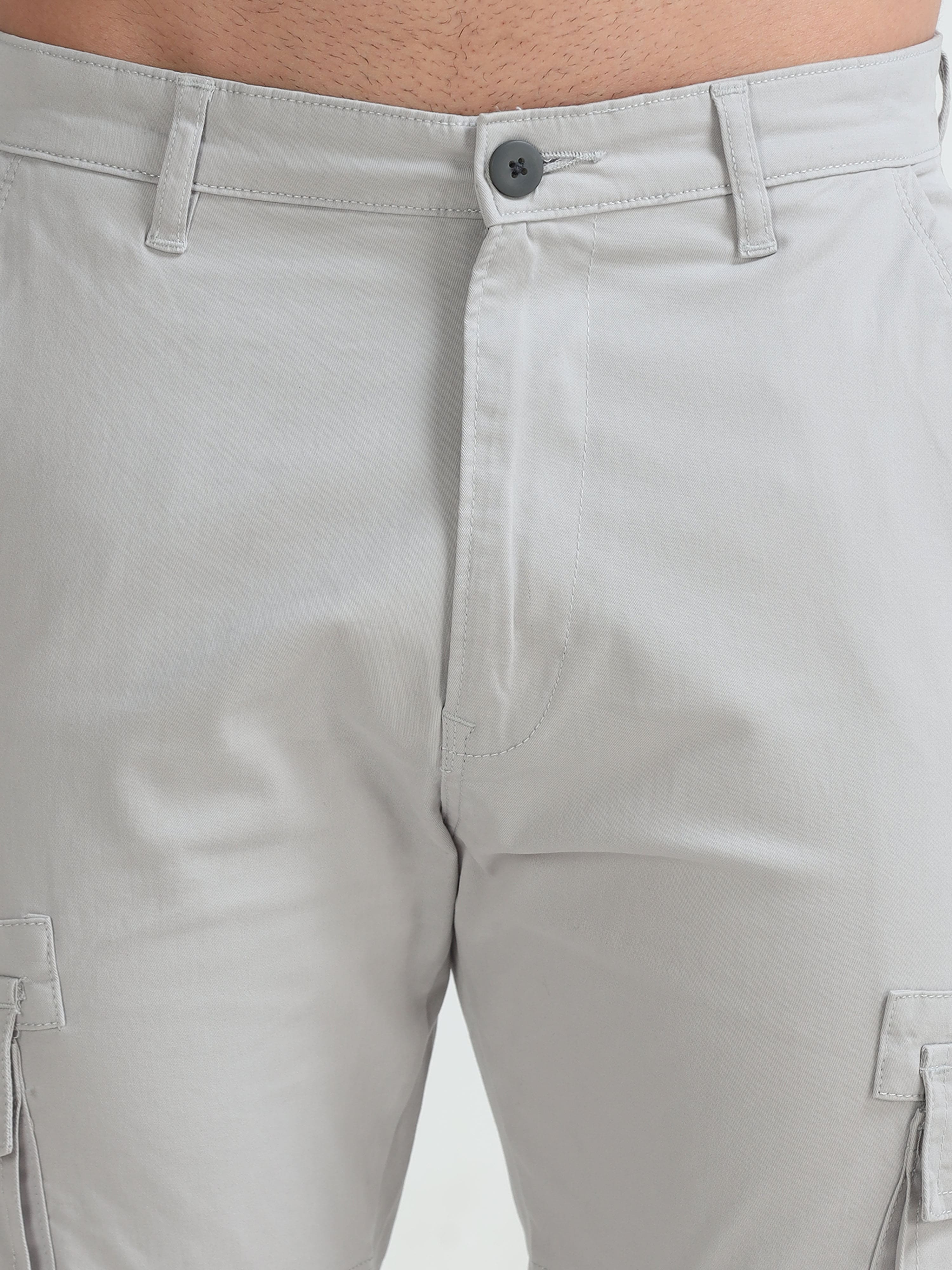 Jaguro Menswear  White Cargo Pants