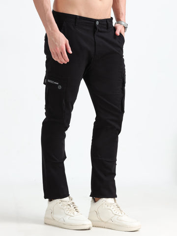 Jaguro Menswear Navy Blue Cargo Pants