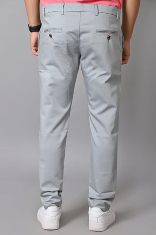 Jaguro Men's Bottomwear Trouser Chinos Smoke Grey
