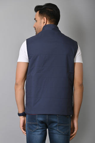 Jaguro Men's Sleeveless Reversible Jacket for winter