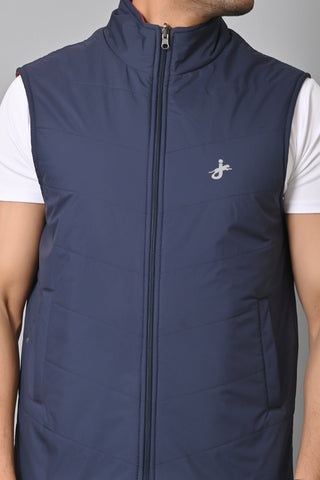 Jaguro Men's Sleeveless Reversible Jacket for winter