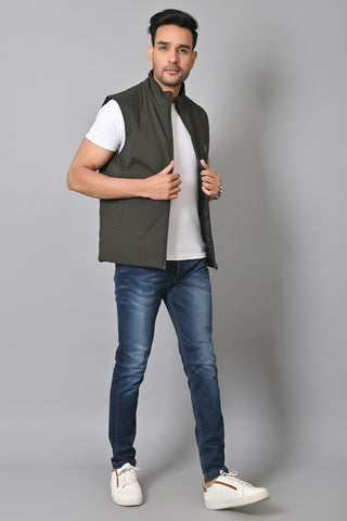 Men's Sleeveless Reversible Jacket for winter