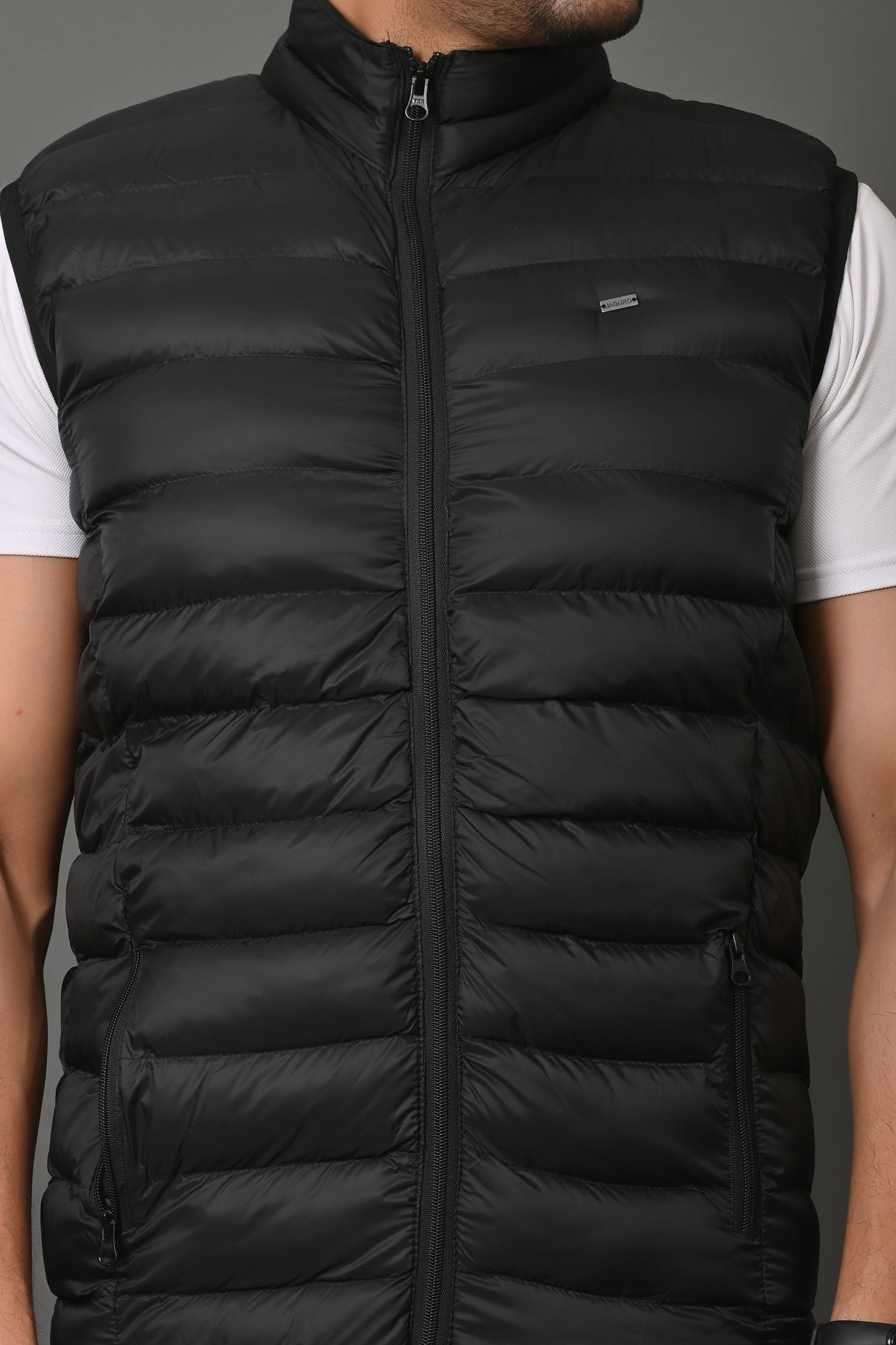 JAGURO Men's Stylish Sleeveless Bomber Jacket For Winter