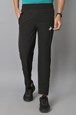 JAGURO Men's Solid Trackpant Black