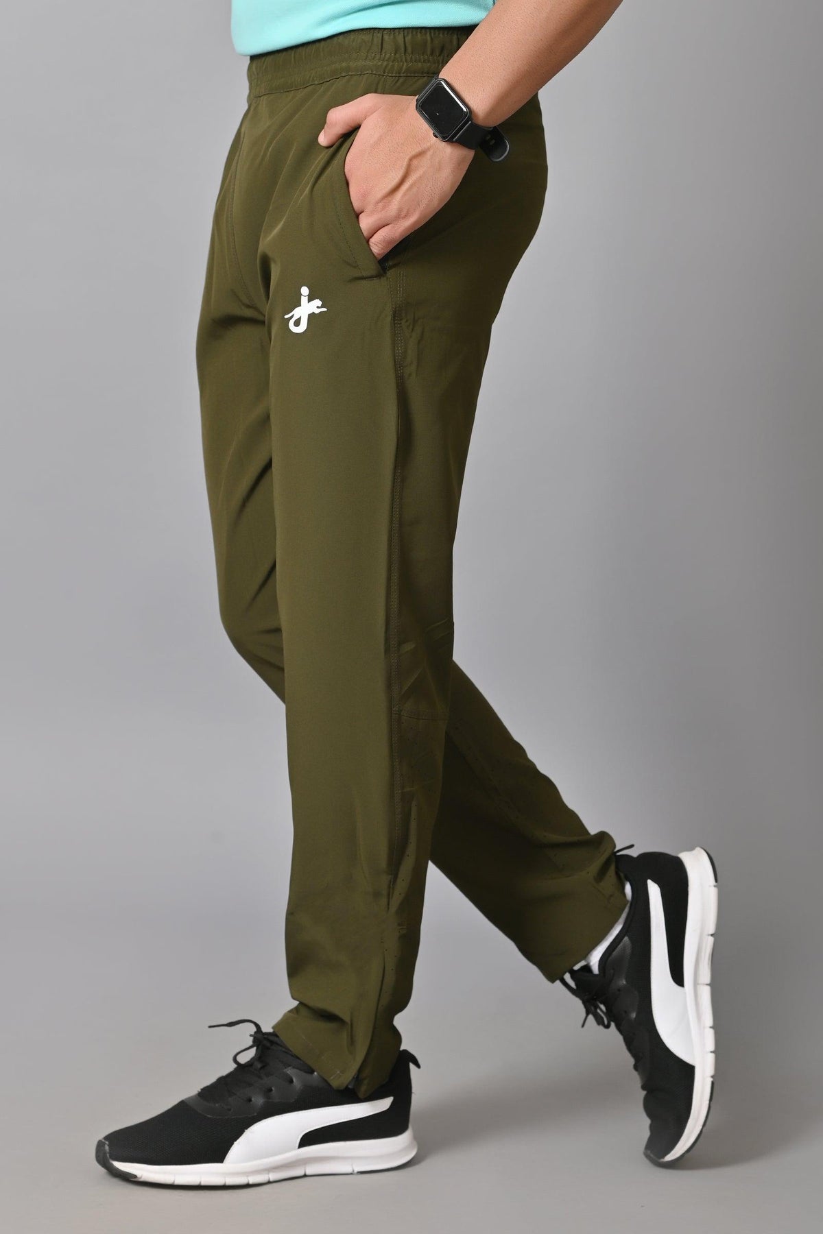 JAGURO Men's Solid Trackpant Olive