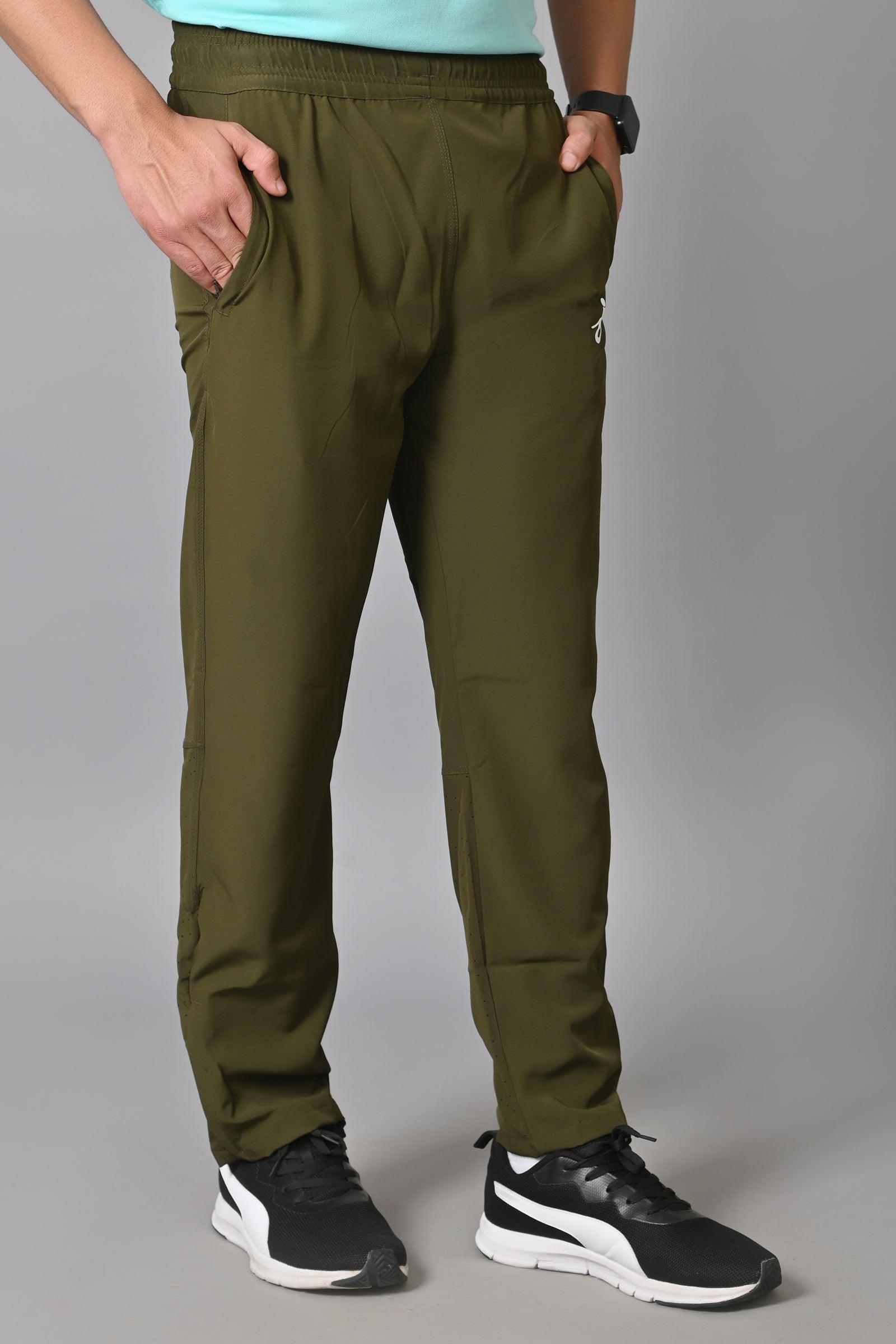 JAGURO Men's Solid Trackpant Olive