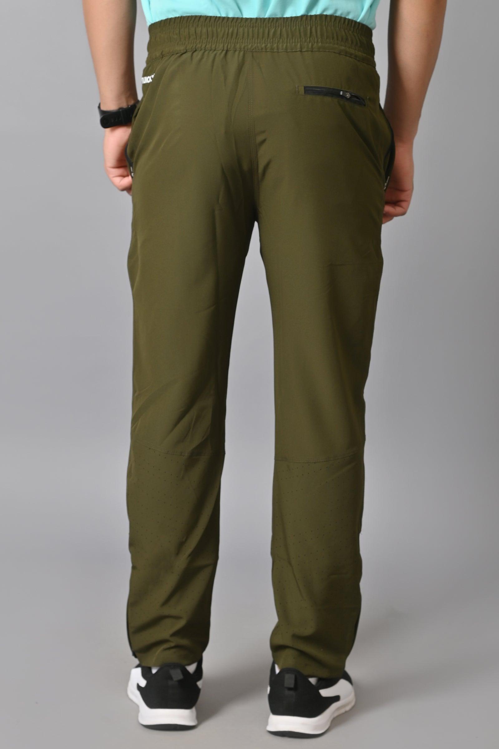 JAGURO Men's Solid Trackpant Olive