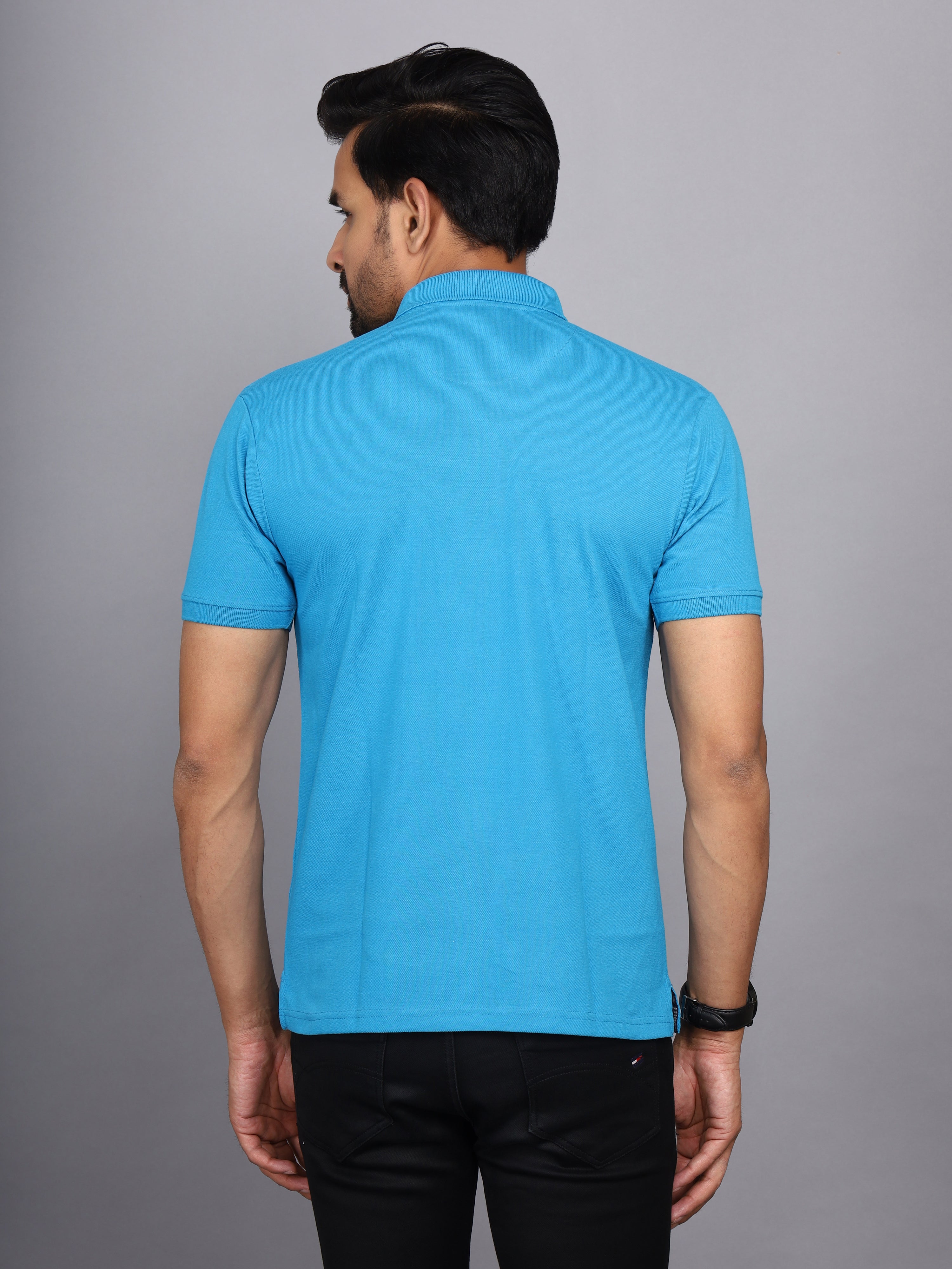 Jaguro Men's Polo T-shirt Turquoise