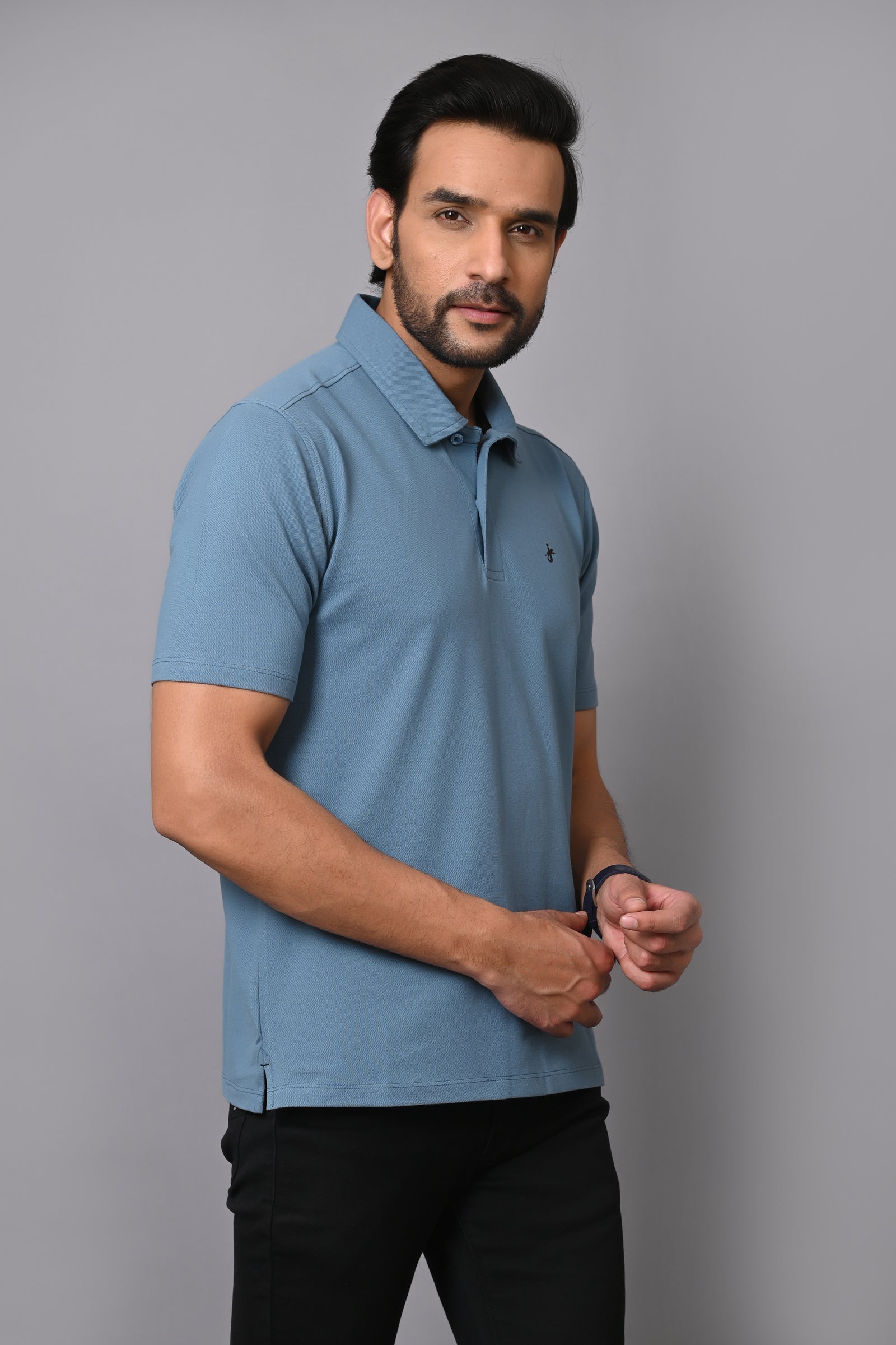 Jaguro Men's Polo T-shirt Teal Green