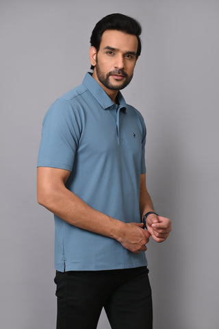 Jaguro Men's Polo T-shirt Teal Green