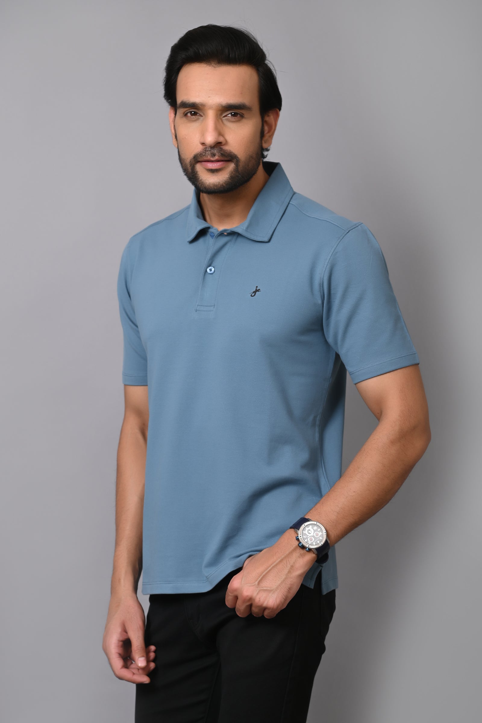 Jaguro Men's Polo T-shirt Teal Green