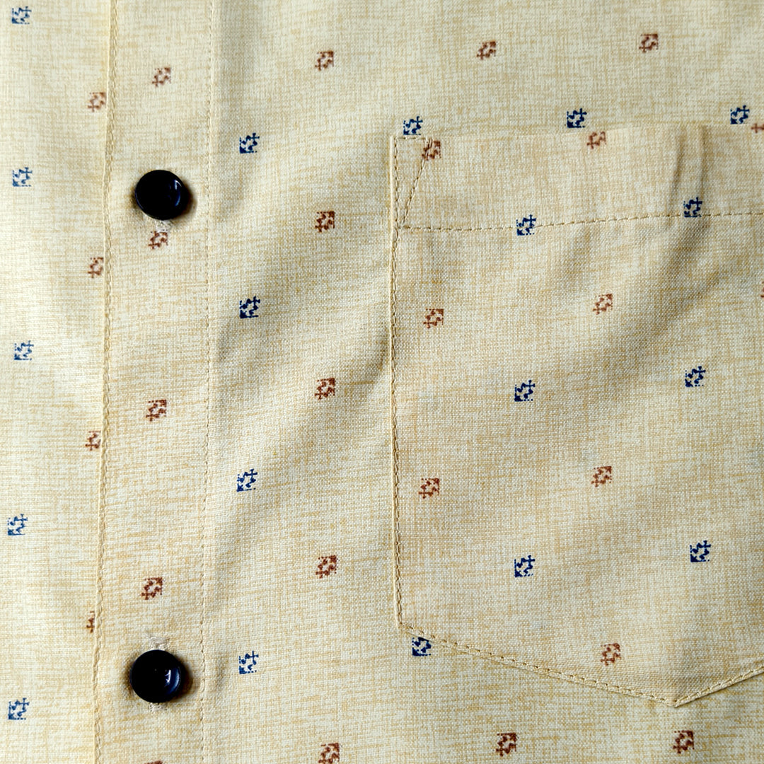 Printed Light Yellow Shirt for Men