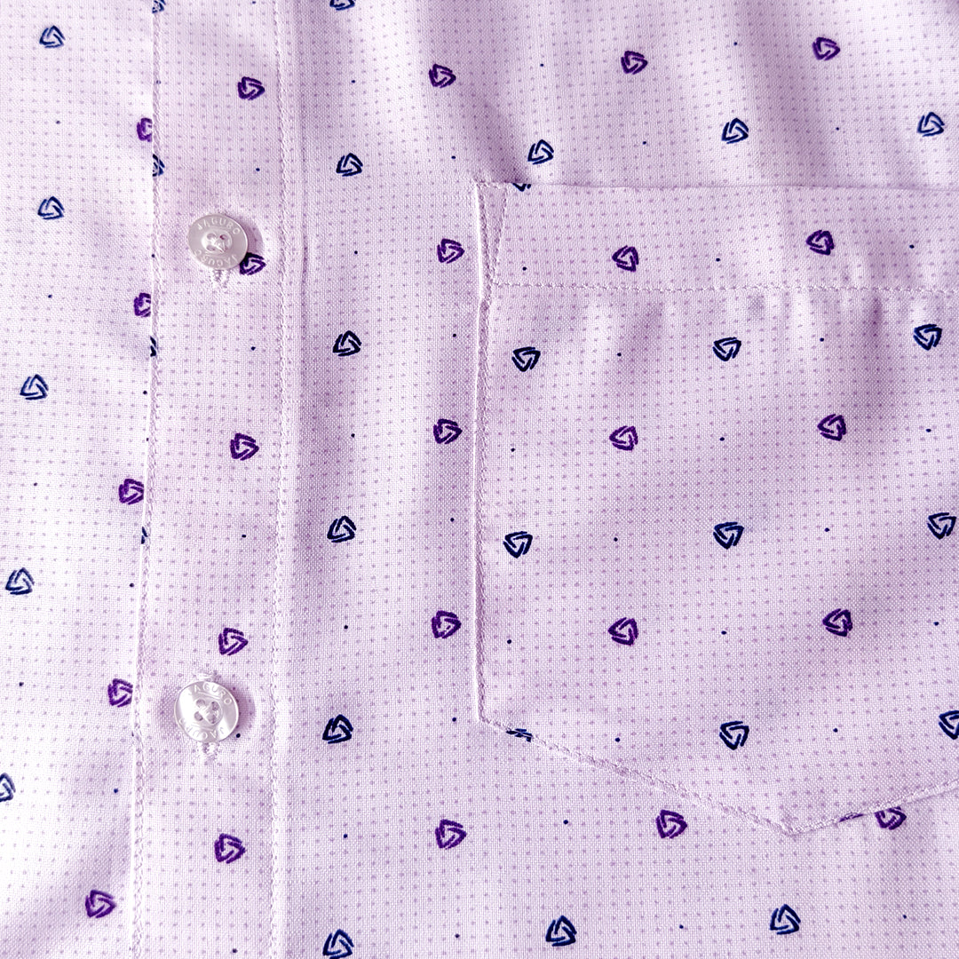 Prints Shirt Purple  Cotton