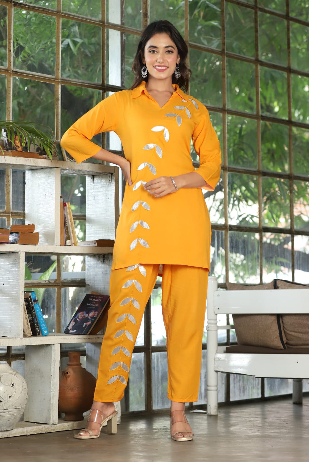 Mirror Work Kurti & Pants Set