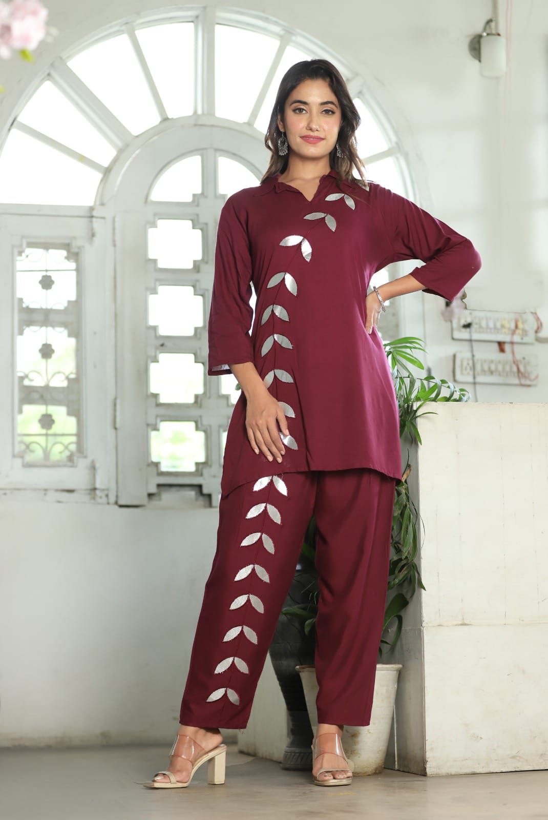 Mirror Work Kurti & Pants Set