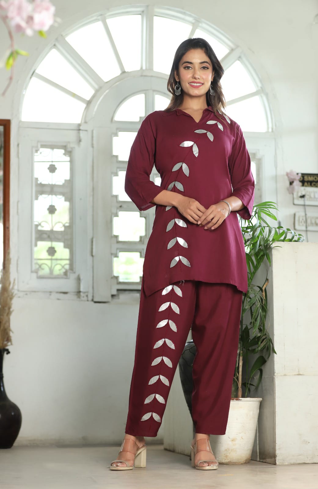 Mirror Work Kurti & Pants Set