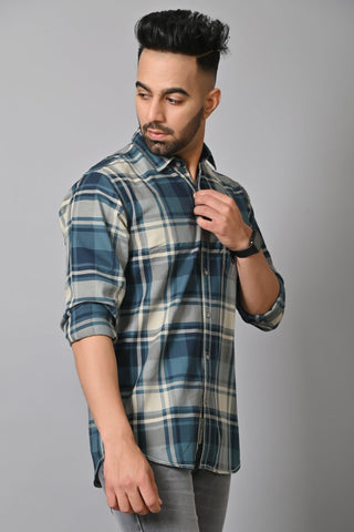 Jaguro Men's Checkered Casual Shirt