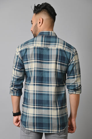 Jaguro Men's Checkered Casual Shirt