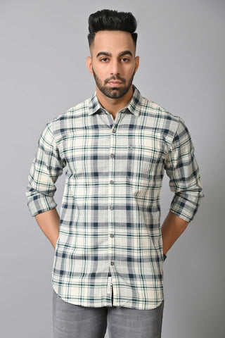 Jaguro Men's Checkered Casual Shirt