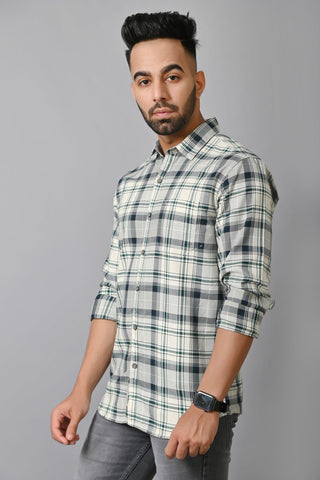 Jaguro Men's Checkered Casual Shirt