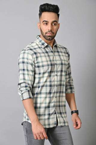 Jaguro Men's Checkered Casual Shirt