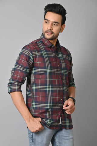 Jaguro Men's Checkered Casual Shirt