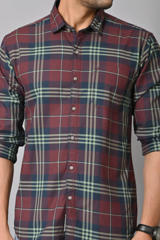 Jaguro Men's Checkered Casual Shirt