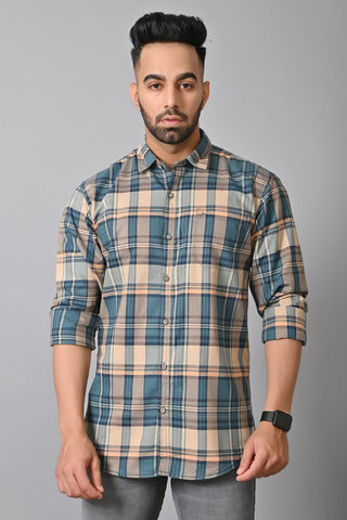 Jaguro Men's Checkered Casual Shirt