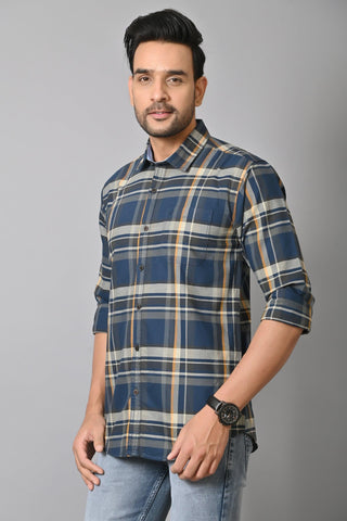 Jaguro Men's Checkered Casual Shirt