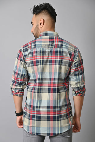 Jaguro Men's Checkered Casual Shirt