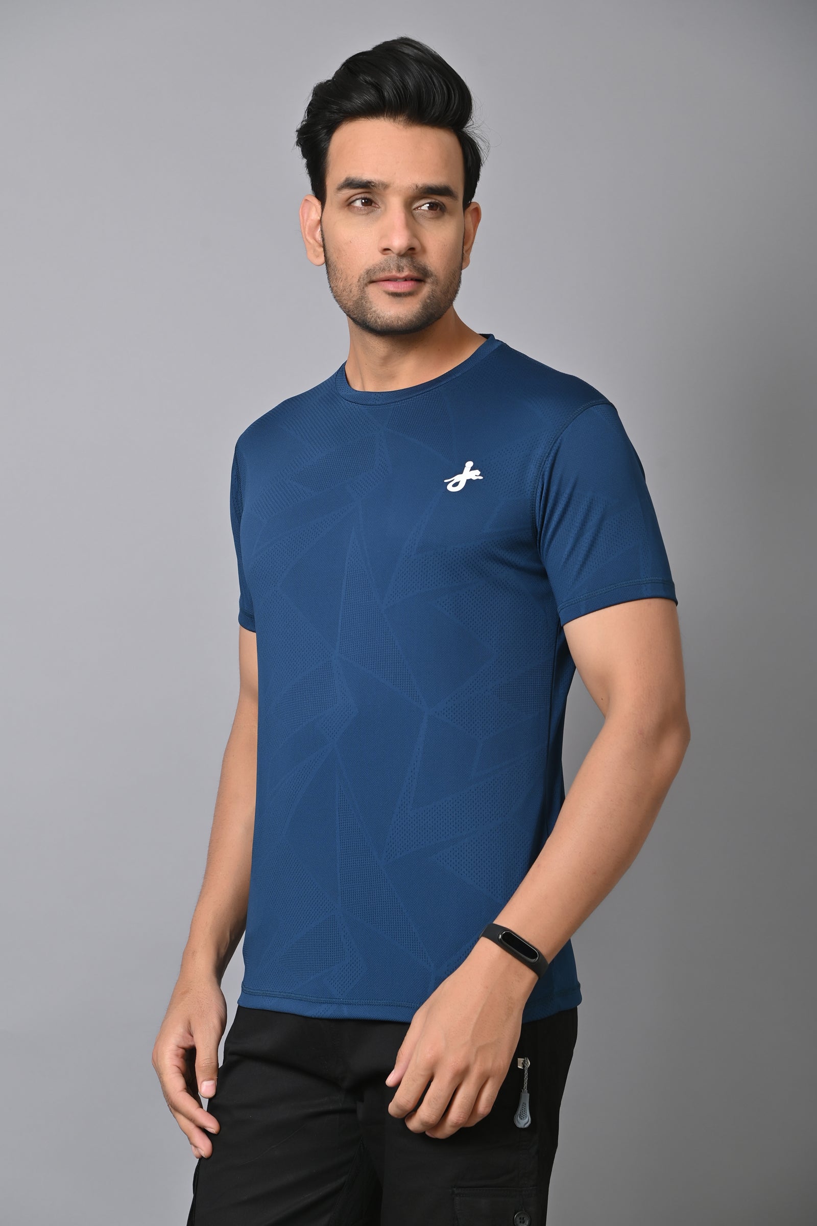 Jaguro Men's Sports T-Shirt Blue