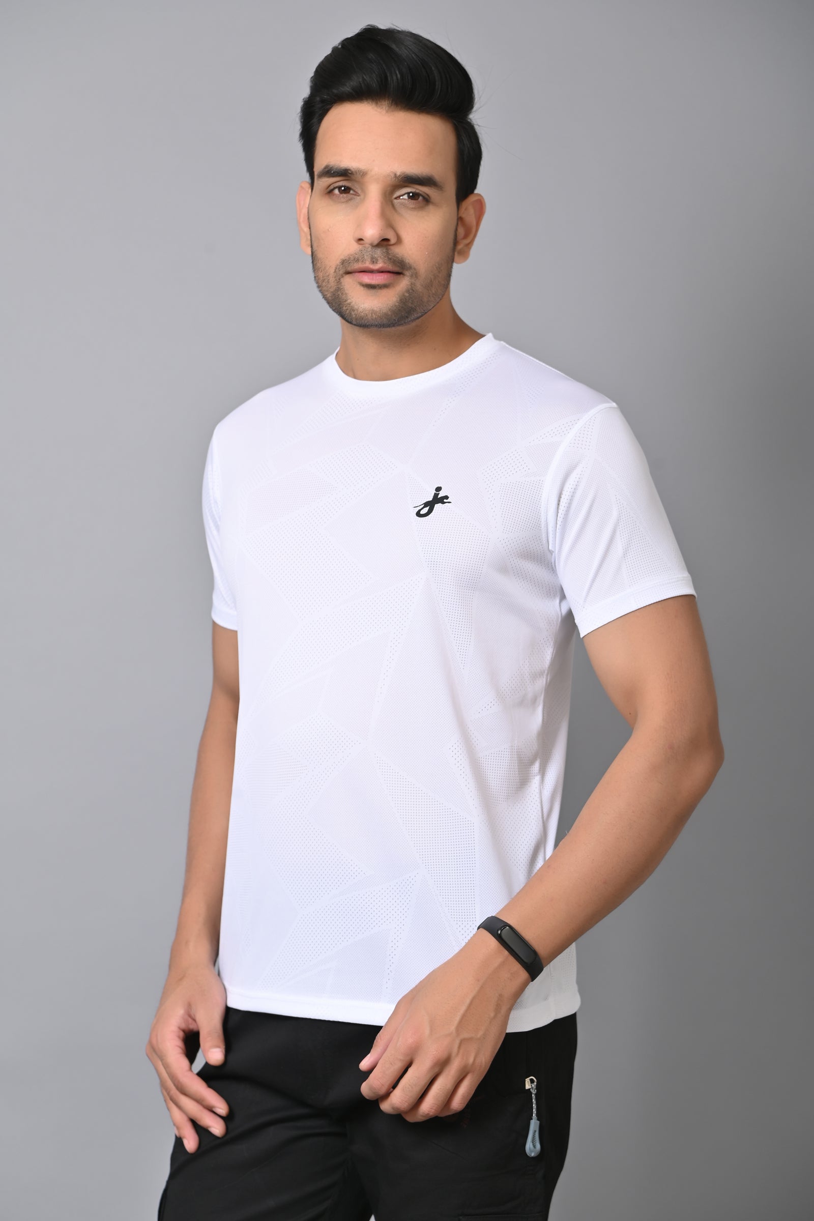 Jaguro Men's Sports T-Shirt White