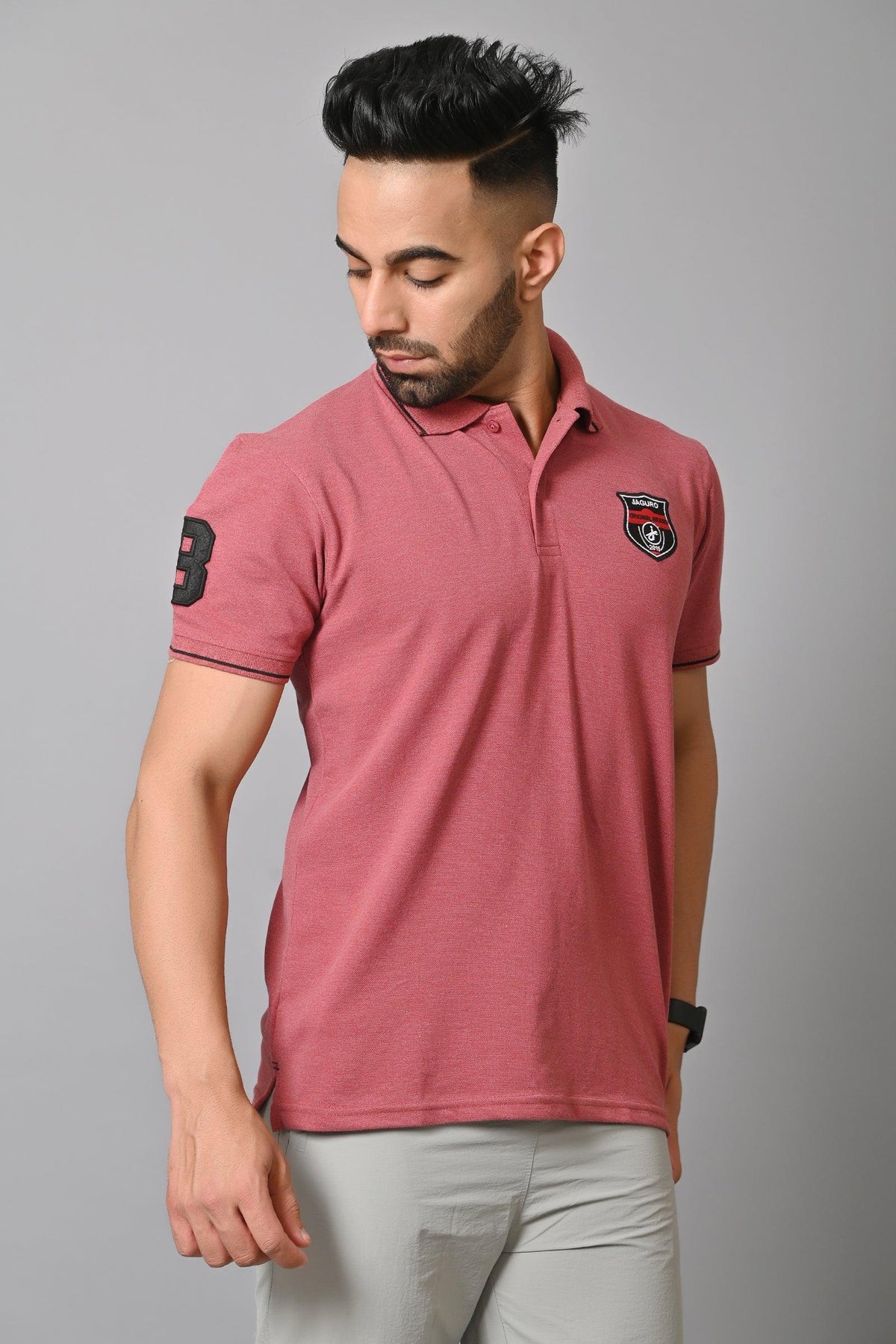 Jaguro Men's Polo Tshirt Maroon