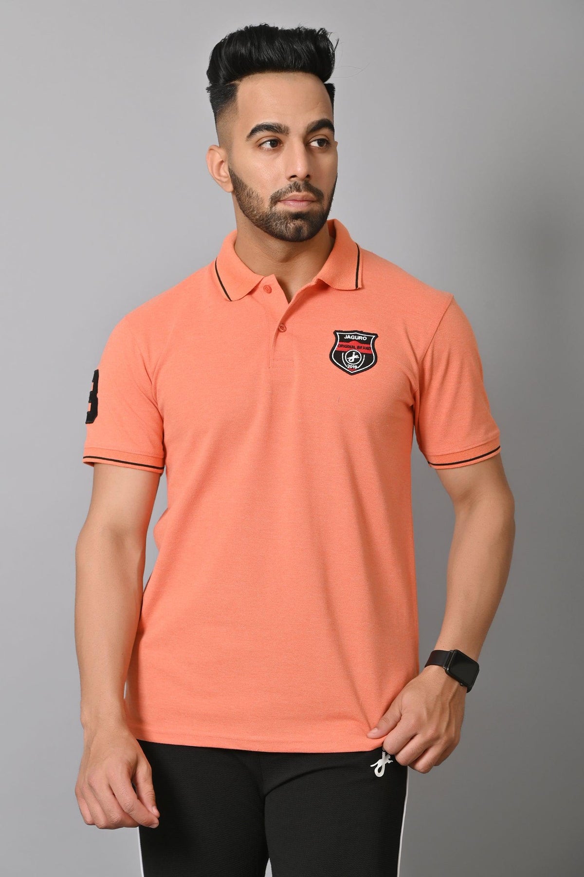 Jaguro Men's Polo Tshirt Orange